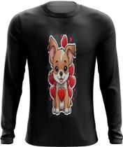 Camiseta Manga Longa Dia dos Namorados Cachorrinho 4