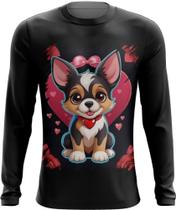 Camiseta Manga Longa Dia dos Namorados Cachorrinho 8