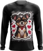 Camiseta Manga Longa Dia dos Namorados Cachorrinho 9