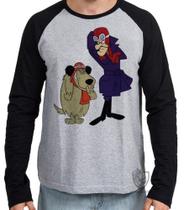 Camiseta Manga Longa Dick Vigarista Mutley rindo Camiseta Manga Longa Dick Vigarista Mutley rindo