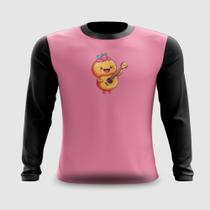 Camiseta Manga Longa Donuts Tocando Ukelele