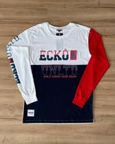 Camiseta Manga Longa Ecko College - Camiseta Manga Longa Ecko College -