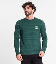 Camiseta Manga Longa Em Cotton Listrado Diametro Verde