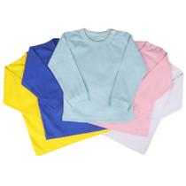 Camiseta Manga Longa Estampada Lisa para Infantil Menino - Mafessoni