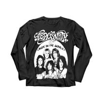 Camiseta Manga Longa Feminina Aerosmith Camiseta Manga Longa Feminina Aerosmith