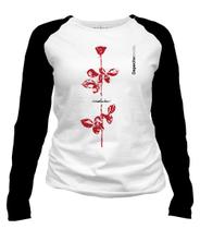 Camiseta manga longa feminina - Depeche Mode - Violator - DASANTIGAS