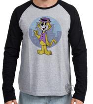 Camiseta Manga Longa Gato Manda Chuva