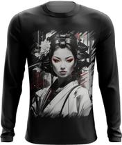 Camiseta Manga Longa Geisha Ninja Nipon Japão Japan Edo 1