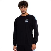Camiseta Manga Longa Grêmio Escudo Bordado