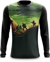 Camiseta Manga Longa Guerra Rússia e Ucrânia Soldados 02