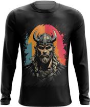 Camiseta Manga Longa Guerreiro Viking Nórdico Tribo 16 - Kasubeck Store