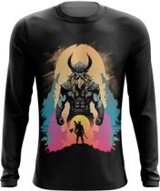 Camiseta Manga Longa Guerreiro Viking Nórdico Tribo 17