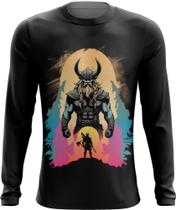 Camiseta Manga Longa Guerreiro Viking Nórdico Tribo 17