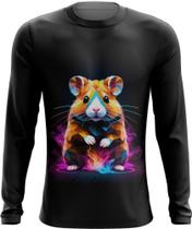 Camiseta Manga Longa Hamster Neon Pet Estimação 11 - Kasubeck Store