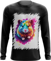Camiseta Manga Longa Hamster Neon Pet Estimação 13 - Kasubeck Store