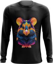 Camiseta Manga Longa Hamster Neon Pet Estimação 21 - Kasubeck Store