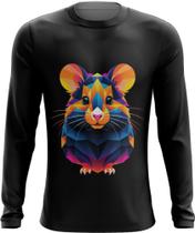 Camiseta Manga Longa Hamster Neon Pet Estimação 21