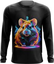 Camiseta Manga Longa Hamster Neon Pet Estimação 23 - Kasubeck Store