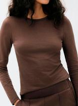 Camiseta Manga Longa Hering 02QY Feminina Algodão T. P/XXG