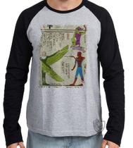 Camiseta Manga Longa Hieróglifos Homem Aranha Camiseta Manga Longa Hieróglifos Homem Aranha