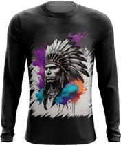 Camiseta Manga Longa Índio Apache Tribo Americana Oeste 3 Camiseta Manga Longa Índio Apache Tribo Americana Oeste 3