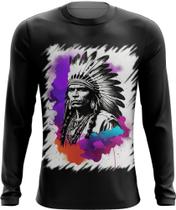 Camiseta Manga Longa Índio Apache Tribo Americana Oeste 5 Camiseta Manga Longa Índio Apache Tribo Americana Oeste 5