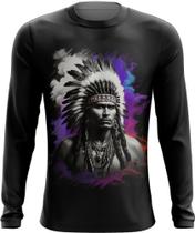 Camiseta Manga Longa Índio Apache Tribo Americana Oeste 6