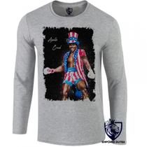 camiseta manga longa Infantil até Plus size Apollo Creed Rocky Balboa camiseta manga longa Infantil até Plus size Apollo Creed Rocky Balboa