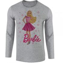 camiseta manga longa Infantil até Plus size Barbie rosa boneca camiseta manga longa Infantil até Plus size Barbie rosa boneca