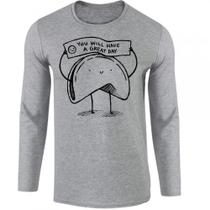 camiseta manga longa Infantil até Plus size Biscoito da sorte great day Chinês