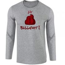 camiseta manga longa Infantil até Plus size Bullshit deu merda caca coco camiseta manga longa Infantil até Plus size Bullshit deu merda caca coco