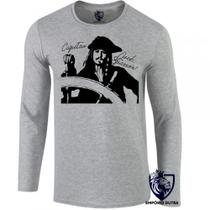 camiseta manga longa Infantil até Plus size Capitão Jack Sparrow pirata caribe camiseta manga longa Infantil até Plus size Capitão Jack Sparrow pirata caribe