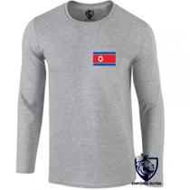 camiseta manga longa Infantil até Plus size Coreia do Norte