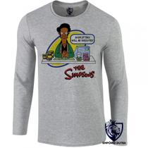 camiseta manga longa Infantil até Plus size desenho apu indiano homer bart lisa camiseta manga longa Infantil até Plus size desenho apu indiano homer bart lisa