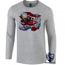 camiseta manga longa Infantil até Plus size Dick vigarista mutttley pegue o pombo avião hanna barbera camiseta manga longa Infantil até Plus size Dick vigarista mutttley pegue o pombo avião hanna barbera