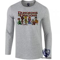 camiseta manga longa Infantil até Plus size Dungeons e Dragons caverna dragão camiseta manga longa Infantil até Plus size Dungeons e Dragons caverna dragão