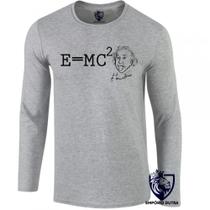 camiseta manga longa Infantil até Plus size Fórmula Albert Einstein Fisica camiseta manga longa Infantil até Plus size Fórmula Albert Einstein Fisica