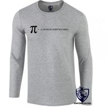 camiseta manga longa Infantil até Plus size fórmula pi Matematica