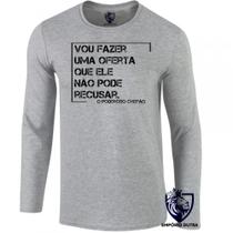 camiseta manga longa Infantil até Plus size Frase filme poderoso chefão The Godfather