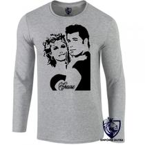 camiseta manga longa Infantil até Plus size Grease john travolta tempos brilhantina camiseta manga longa Infantil até Plus size Grease john travolta tempos brilhantina