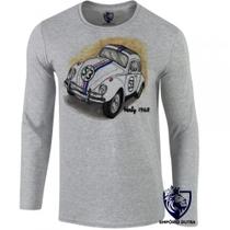 camiseta manga longa Infantil até Plus size Herby 1968 fusca carro volkswagen camiseta manga longa Infantil até Plus size Herby 1968 fusca carro volkswagen