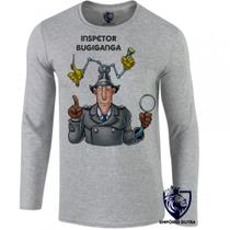 camiseta manga longa Infantil até Plus size Inspetor Bugiganga detetive desenho antigo
