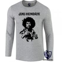 camiseta manga longa Infantil até Plus size Jimi Hendrix rei guitarra woodstock anos 60 camiseta manga longa Infantil até Plus size Jimi Hendrix rei guitarra woodstock anos 60