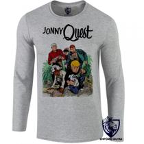 camiseta manga longa Infantil até Plus size Jonny quest desenho aventura ação antigo camiseta manga longa Infantil até Plus size Jonny quest desenho aventura ação antigo