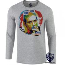 camiseta manga longa Infantil até Plus size Kurt Cobain nirvana colorido camiseta manga longa Infantil até Plus size Kurt Cobain nirvana colorido