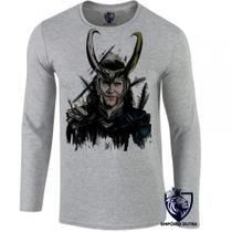 camiseta manga longa Infantil até Plus size loki vilão thor heroi avengers camiseta manga longa Infantil até Plus size loki vilão thor heroi avengers