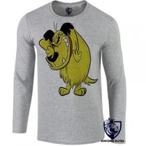 camiseta manga longa Infantil até Plus size muttley cachorro cão rabujento dick vigarista camiseta manga longa Infantil até Plus size muttley cachorro cão rabujento dick vigarista