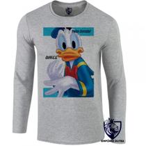 camiseta manga longa Infantil até Plus size Pato Donald quack amigo camiseta manga longa Infantil até Plus size Pato Donald quack amigo
