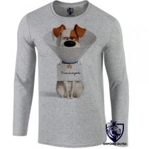 camiseta manga longa Infantil até Plus size Pets Max Cone cachorro