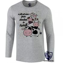 camiseta manga longa Infantil até Plus size pilha de vacas gado boiada camiseta manga longa Infantil até Plus size pilha de vacas gado boiada